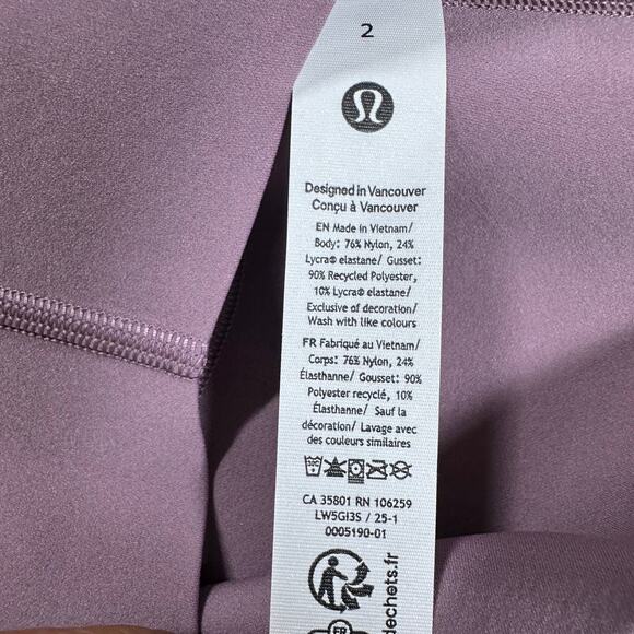 Lululemon Glow Up Super-High-Rise Tight 28" Lavender Lux Women's Size 2 NWT - Picture 6 of 12